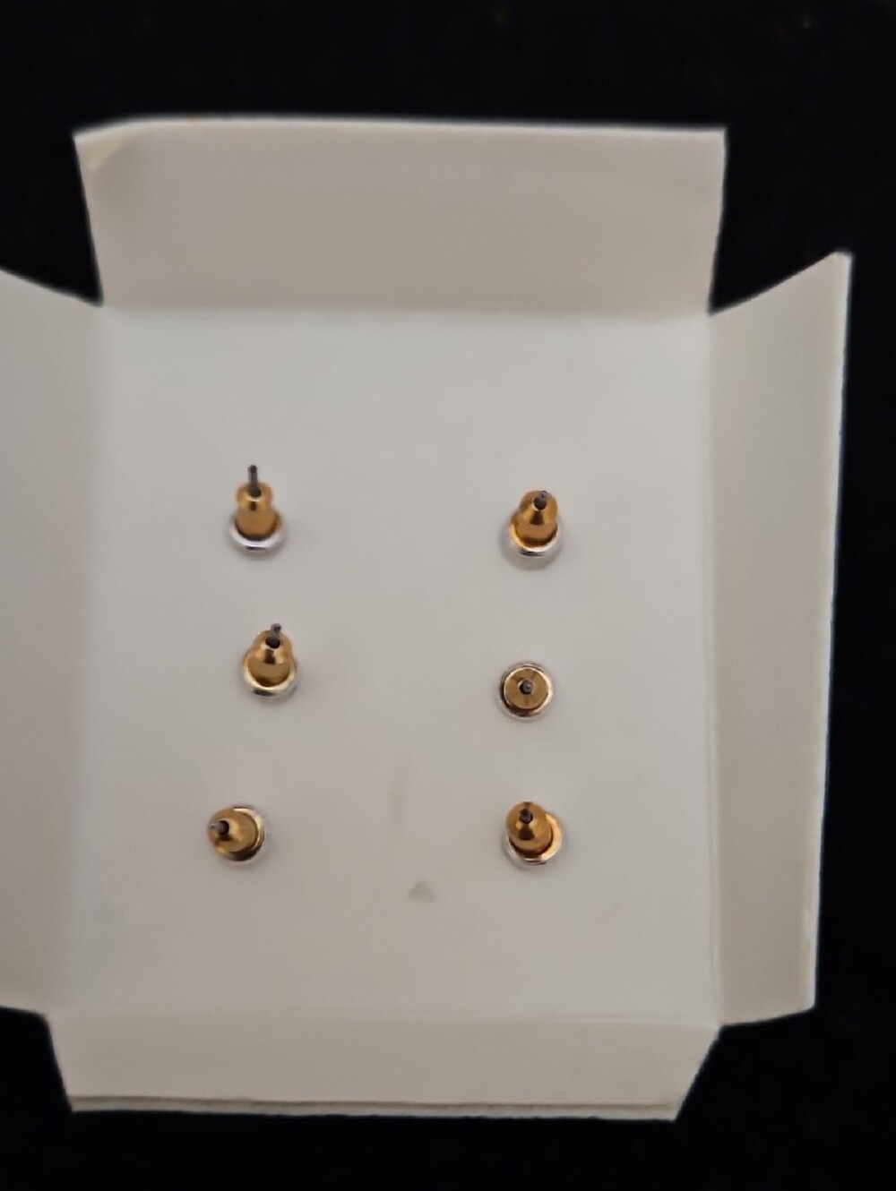 Elegant Pearl and Crystal Stud Earring Set - Gold Tone - Picture 2 of 5